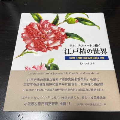 Edo Camellia Botanical Art Book with Edo-Period Tsubaki Colors and Classic Texts