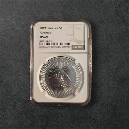 2019P Australia Kangaroo Silver $1 Coin - NGC MS 69 - .9999 Fine Silver