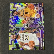 2024-25 Donruss Optic Optical Illusions LeBron James, Bronny James #2 Purple