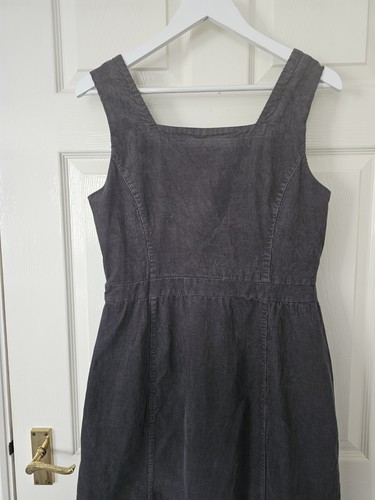 Seasalt High Deck Dress Pinafore Corduroy Size 12 Pockets Lined Sleeveless - Picture 8 of 9