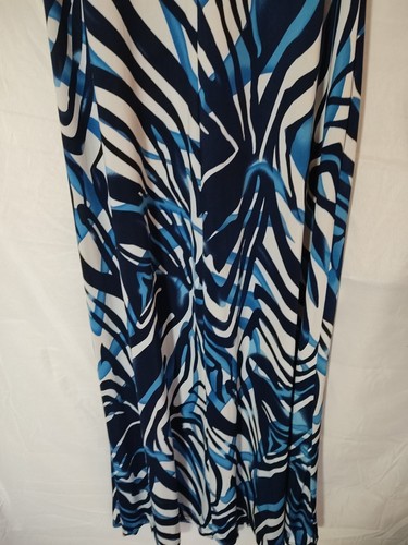 Kaleidoscope Dress Womens Jersey Size 14 Blue/White Pattern Soft Comfy - Picture 7 of 12