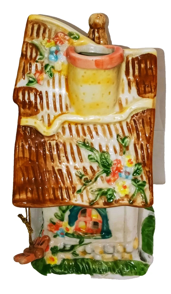 Old Country Ceramic Cottage Tealight Candle Holder Cottage Core Fairy - Image 2 of 4
