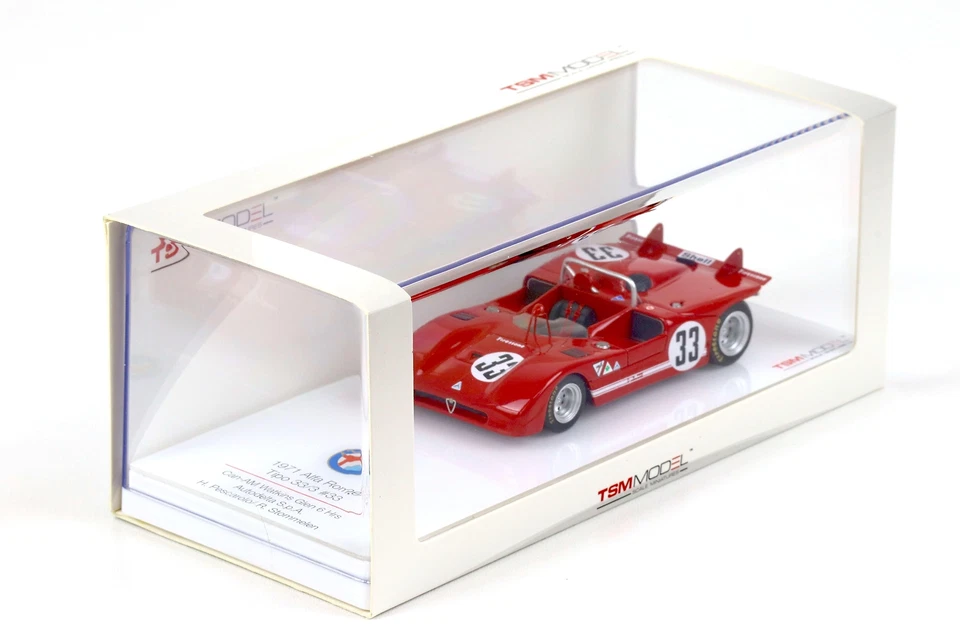 1:43 Tsm 1971 Alfa Romeo Tipo 33/3 Can-Am #33 Watkins Glen 6h Autodelta Spa - Immagine 3 di 3