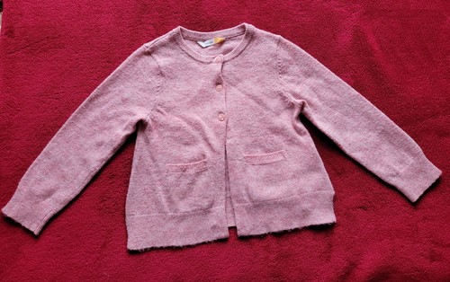 John Lewis Pink Wool Blend Cardigan - Age 3