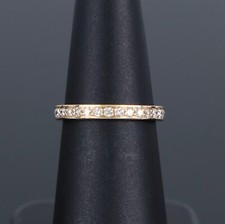  2750 14K Yellow Gold Channel Round Diamond Full Eternity Wedding Band Ring 6.25