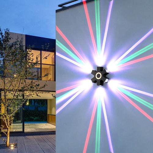 LED Outdoor Wall Mounted Lamp Triple Beam Lighting Waterproof Star Light Fixture - Picture 2 of 28