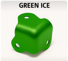 8x -  Green Ice Candy Metallic 3-Hole Amp Corners – Steel  Amp & Case Hardware