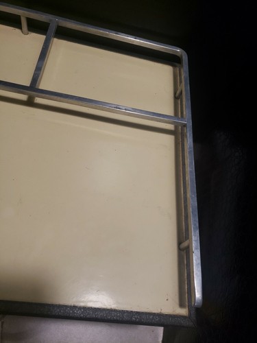 RARE Vintage 50s Bonat Art deco hairstylist station drawer storage gunmetal gray - Picture 4 of 12