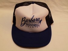Vintage Barbara Mandrell Country Blue Mesh Trucker Hat Ball Cap Snapback