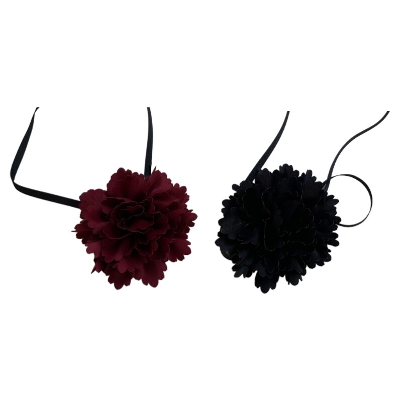 Bowknot Necklace Temperament Ribbon Necklace Choker for Women Festival Jewelry