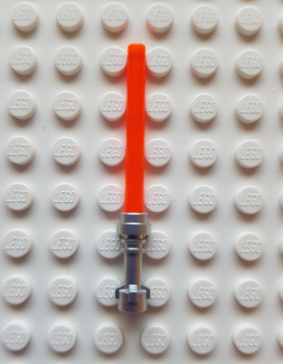 Lego Lichtschwert - Laserschwert - Star Wars - orange mit silbernem Griff
