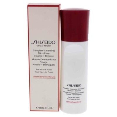 Shiseido Complete Cleansing Microfoam Cleanse + Remove - 6oz / 180ml NEW in BOX