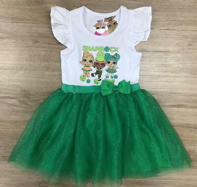 Girls' L.O.L. Surprise! Short Sleeve 'Shamrock On' St. Patrick's Day Dress Green | eBay Girls' L.O.L. Surprise! Short Sleeve 'Shamrock On' St. Patrick's Day Dress Green | eBay