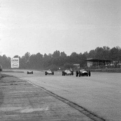 Richie Ginther Ferrari 246 leads Hans Herrmann Porsche 718 and Edg - Old Photo