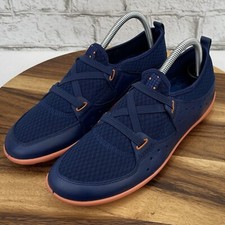 ECCO Comfort Stretch Womens US 7 Slip On Flats Blue Orange Breathable Mesh Shoes