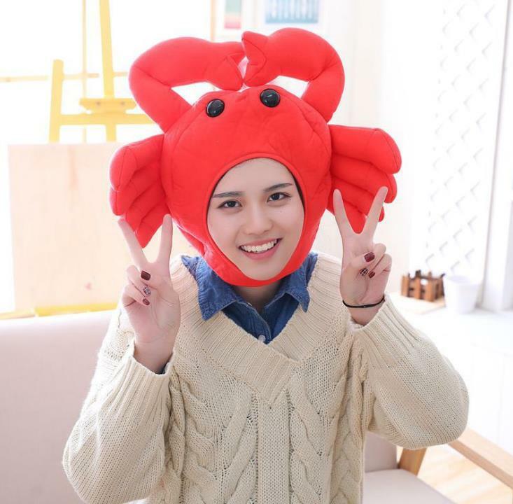 Korean Ulzzang Men Women Crab Cap Cosplay Headgear Halloween Children Funny  Hat