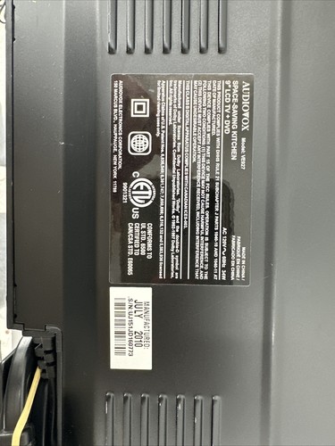 Audiovox Space-Saving Kitchen 9" VELCD Drop Down TV AS-IS EB-12863 - Picture 10 of 11