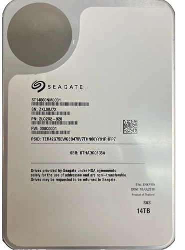 Seagate Exos 2X14 7200RPM 3.5-inch SAS 14TB Hard Drive ST14000NM0001
