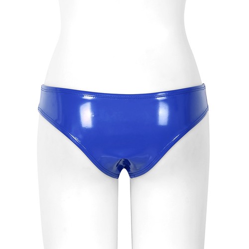 Women's High Waist Patent Leather Thong Wet Look Bikini Briefs Panties Clubwear - Picture 61 of 121
