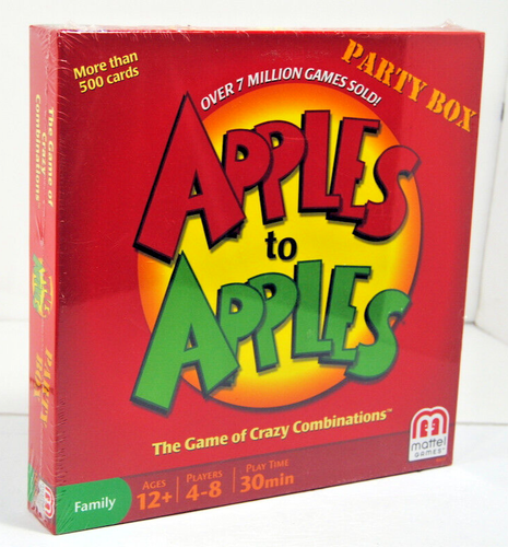 Mattel Apples to Apples Party in a Box Card Game 12+ 2013 New Sealed Complete - Picture 2 of 8