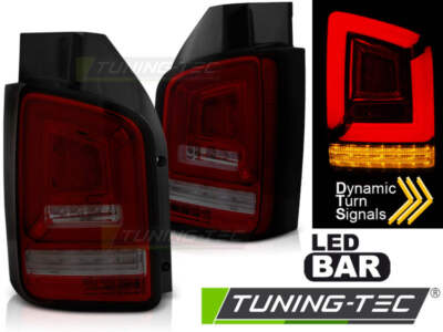 Tuning-Tec Voll LED Lightbar Rückleuchten für VW T5 GP 10-15 rot/rauch mit dynam