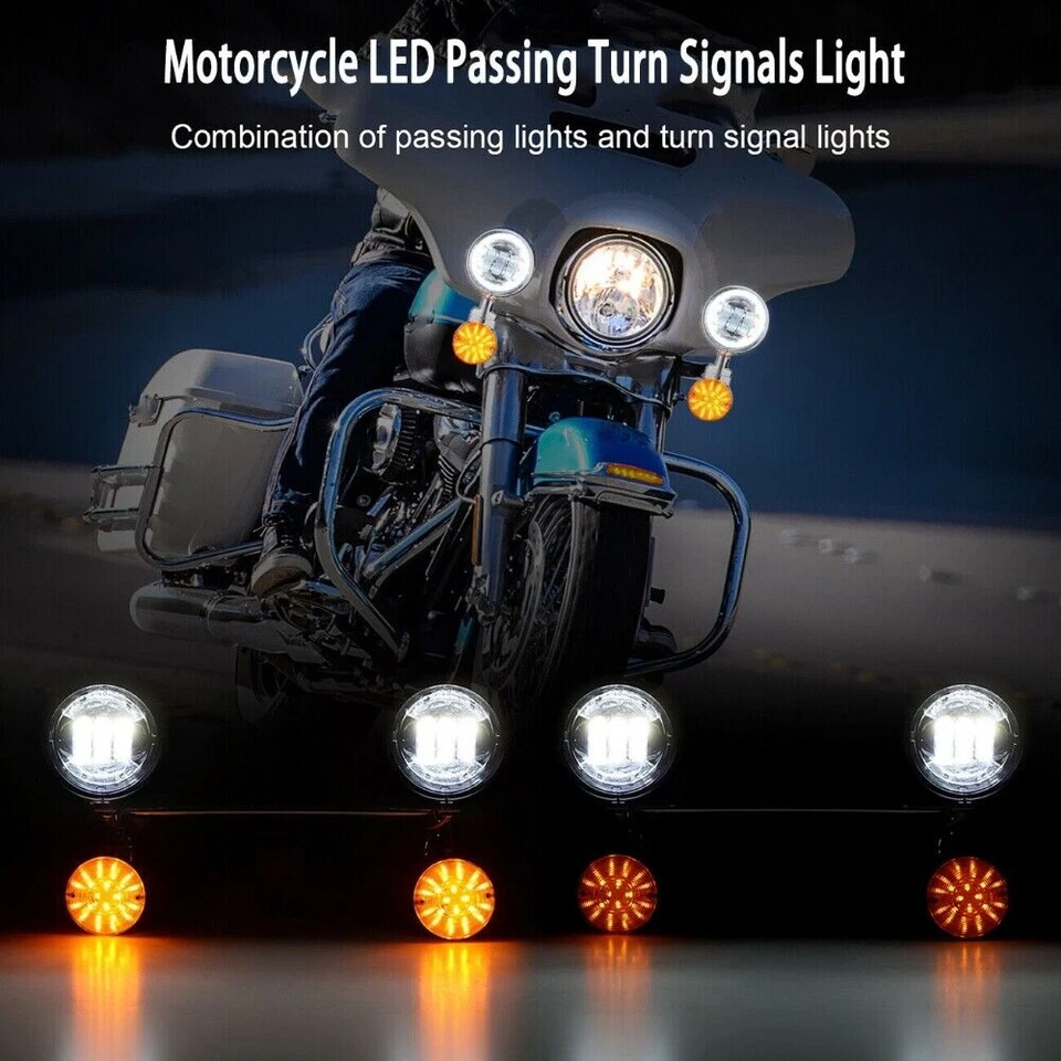 LED Fog Passing Turn Signals Light Bar For Honda VTX 1300 C R S RETRO Cruiser - Image 3 of 4
