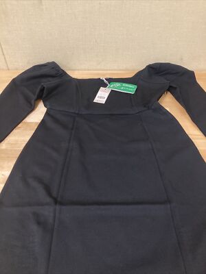 New Boden Square Neck Mini Jersey Dress Black D0451 Black Size: 8R | eBay