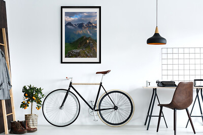 Photo Le salon 70x100cm Cadre MDF Décor ruisseau de montagne