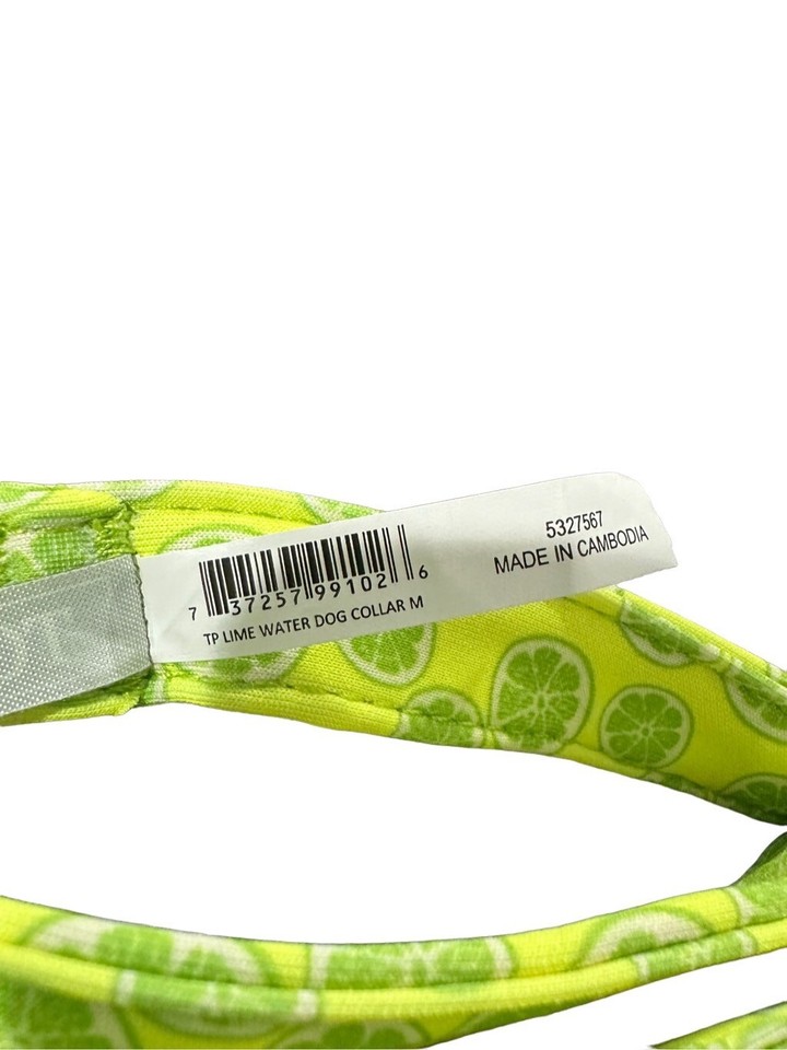 Top Paw Neoprene Comfort Dog Collar Size Medium Adjustable Green Limes