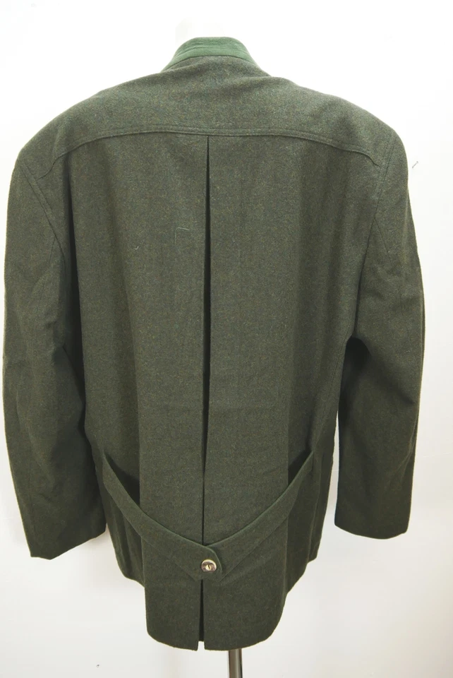 Janker Loden Trachtenjacke mit Leder Revers in grün Schurwolle Litrico C&A Gr.54 - Bild 3 von 4