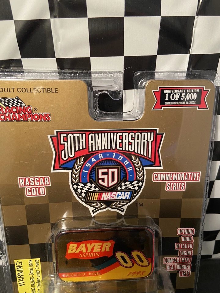 Racing Champions 50 Aniversario Buckshot Jones #00 Bayer Aspirin 1:64 - Dorado Foto 4 de 4
