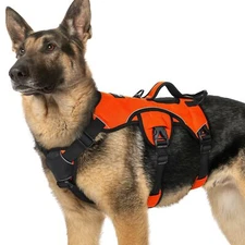 rabbitgoo Dog Harness Padded Full Body Reflective Adjustable No Pull Vest Orange