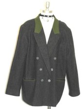 SALZBURGER BLACK WOOL JACKET Women AUSTRIA Winter Dress Walk Coat 48 20 XL B51"