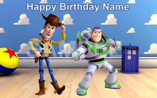WOODY AND BUZZ LIGHTYEAR Toy Story Edible cake topper image Party - Picture 8 of 10