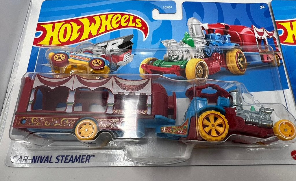 2022 Hot Wheels Super Rigs Set of 4 Car-Nival Steamer, Rumble Road
