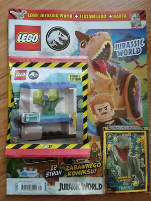 LEGO JURASSIC WORLD 4/2024 + limited edition toy Raptor & Laboratory + card 