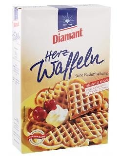 Diamant Herz Waffeln feine Backmischung raffiniert und einfach 500g - Bild 1 von 1