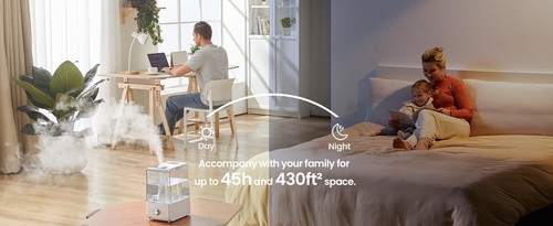 Humidifiers for Large Room Bedroom (6.5L), Cool Mist Ultrasonic Vaporizer for Ho - Picture 9 of 12