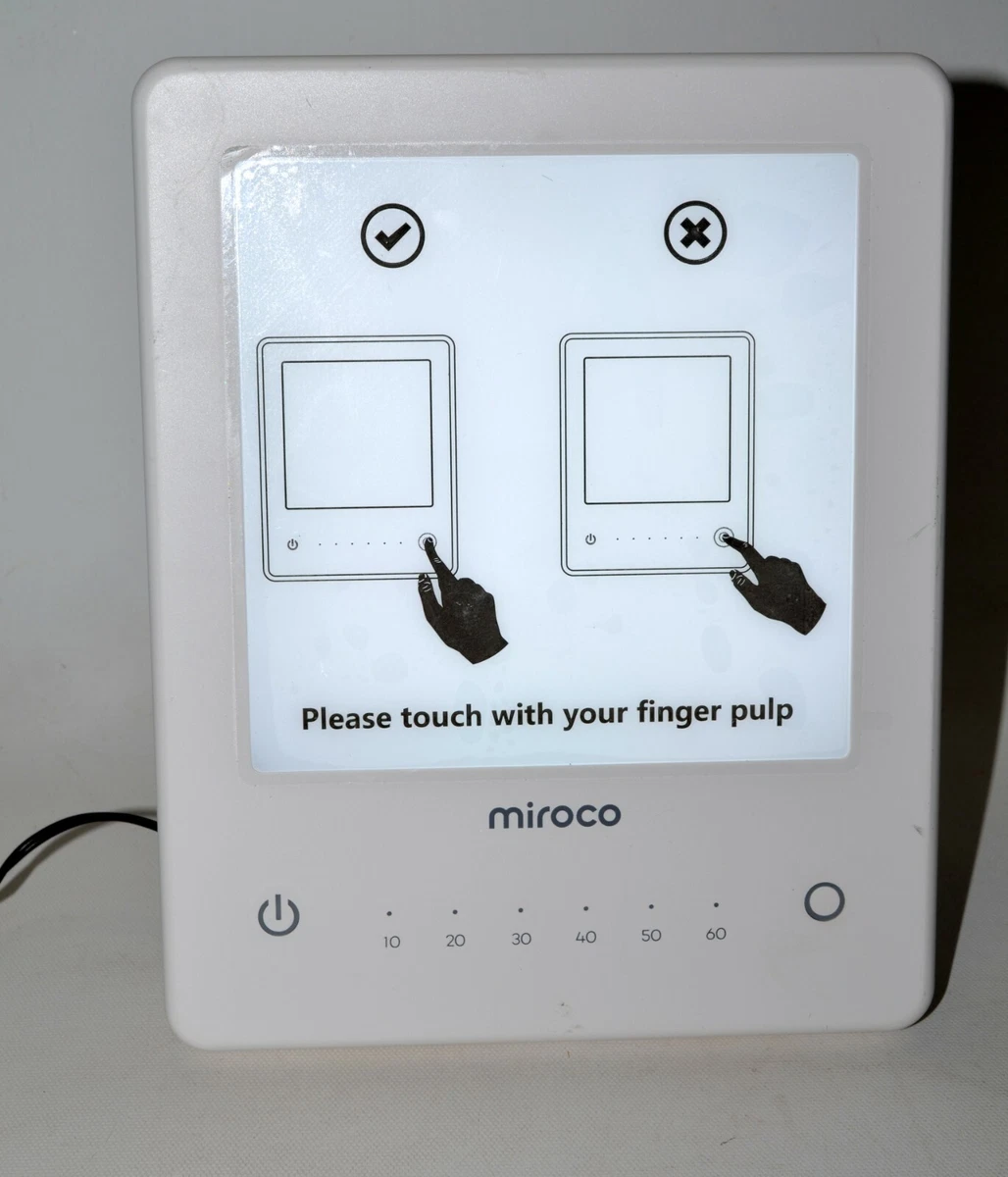 Light Therapy Lamp Miroco 10000 Lux Brightness Timer Function Touch Control