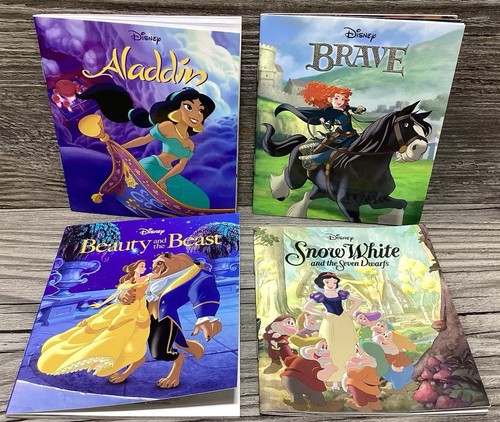 12 Disney Bedtime Story Books Various Scholastic Mermaid Mulan Beauty Snow White - Picture 6 of 18