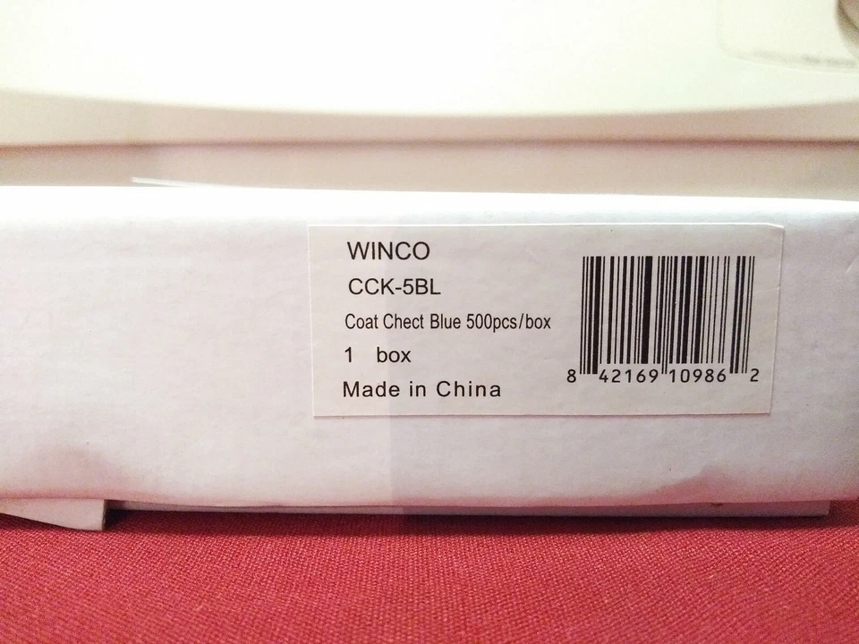 Winco 500 Pcs/Box Coat Check Blue 1 Box - Image 3 of 3