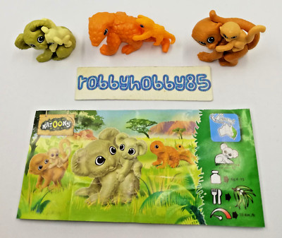 ANIMALS (PARENT & PUPPY) COMPLETE SET WITH PAPERS KINDER SURPRISE 2018 NATOONS
