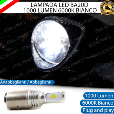 LAMPADA LED BA20D 6000K 1000 LUMEN PIAGGIO VESPA PX 125 150 200