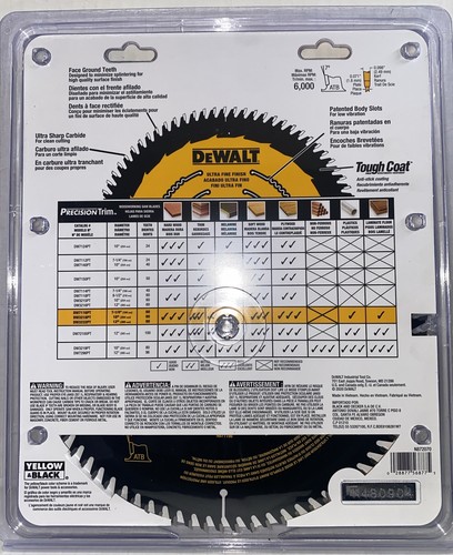 Dewalt DW3218PT 10" 80T Präzision Trim ultrafeine Oberfläche Sägeblatt - Bild 3 von 6