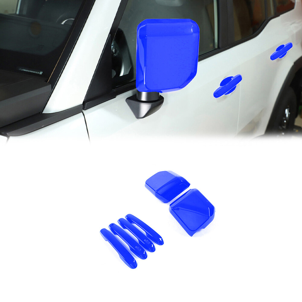 Bright Blue Door Handle & Mirror Cover for 2024-25 Toyota Land Cruiser