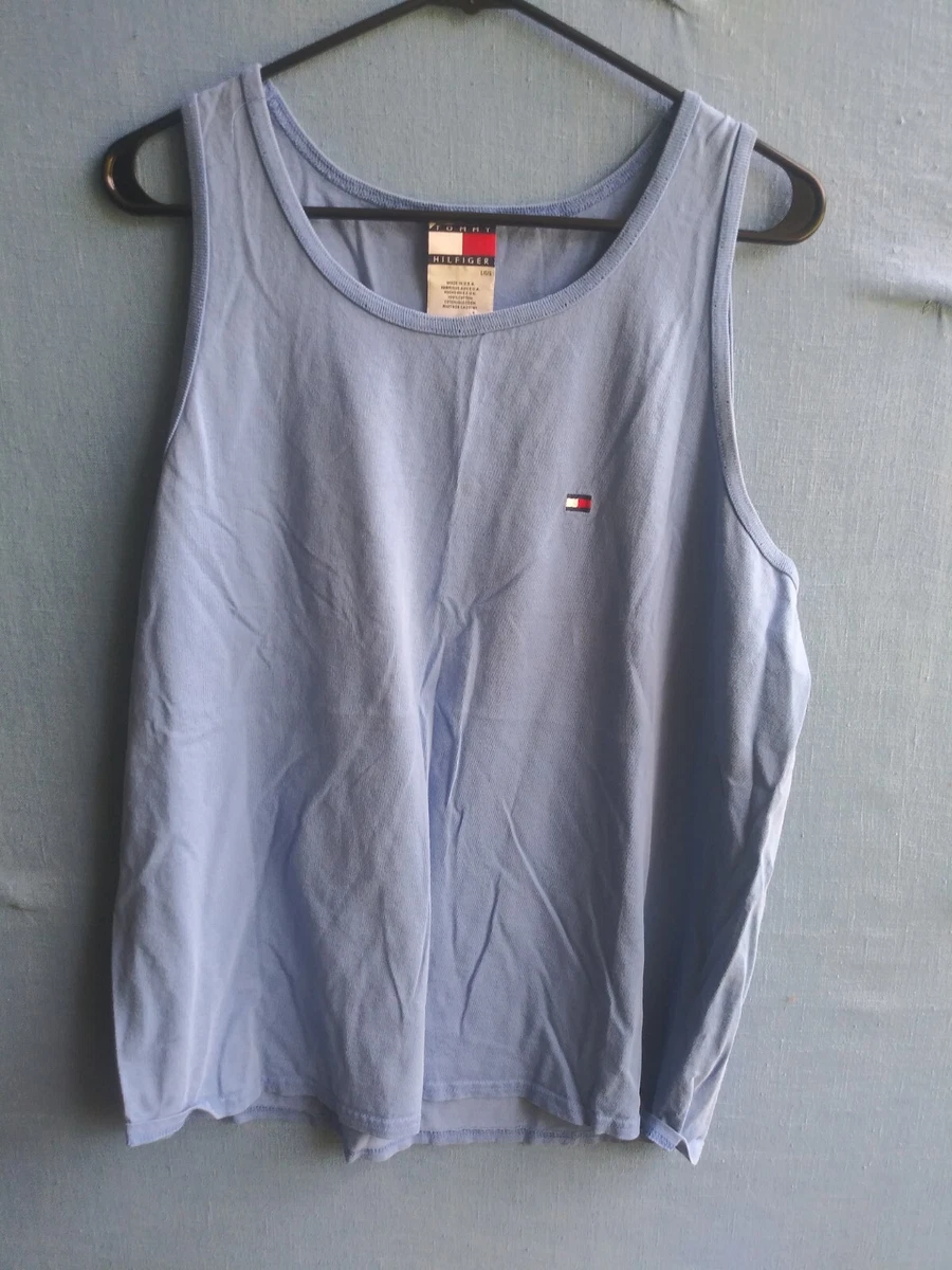 Vintage 90s Tommy Hilfiger Men s Size Large L Blue Tank Top Muscle
