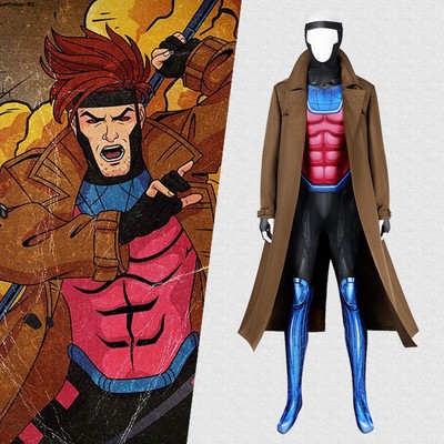 Gambit Remy Etienne Lebeau Tight Fitting Clothes Outerwear Hat Cosplay Suit Gift