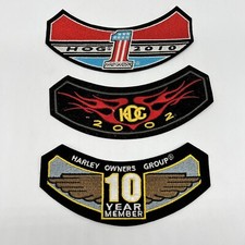 Motorcycle Patches Harley Davidson KDC Embroidered Sew-On patches Lot of 3