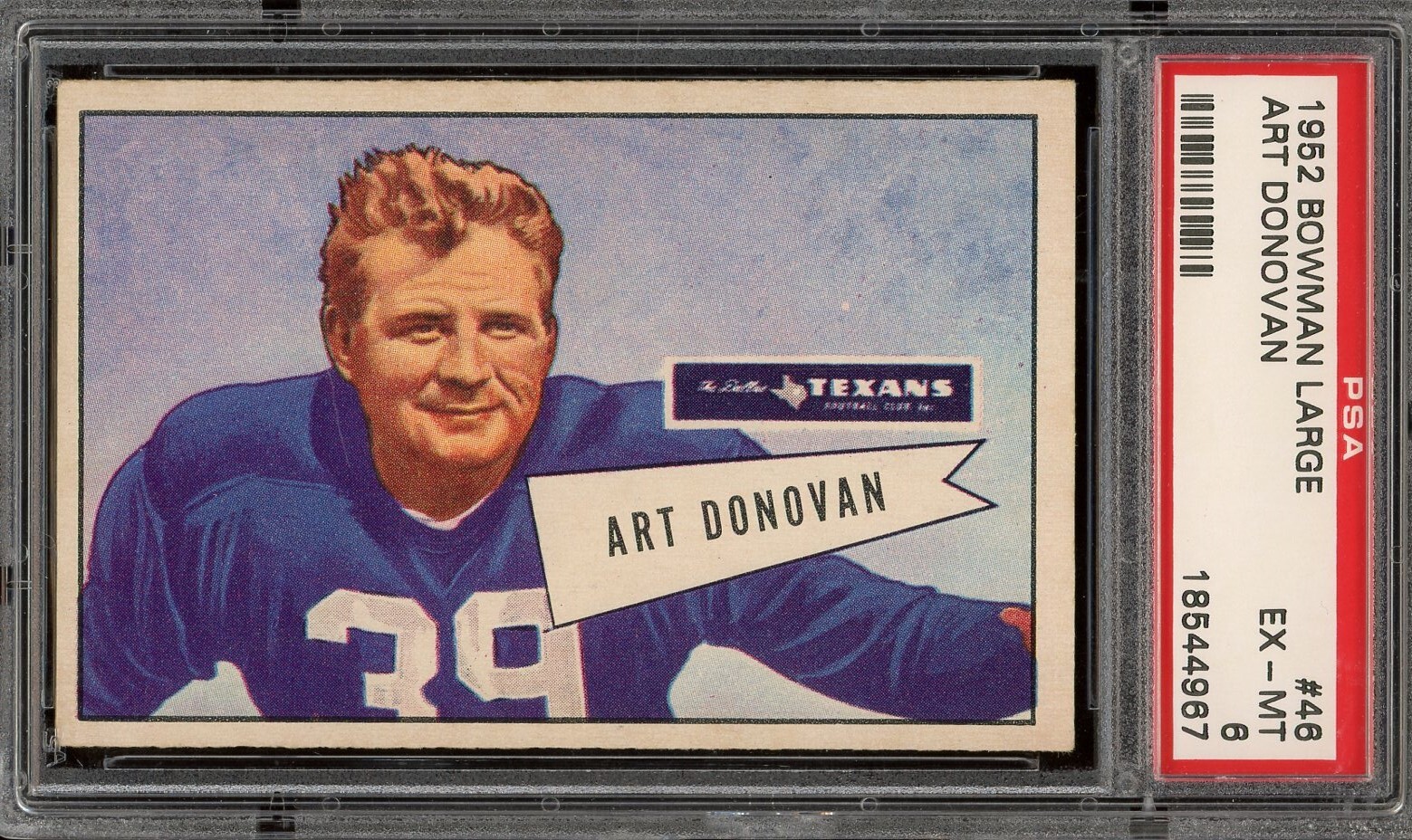 1952 Bowman Large Football #46 Art Donovan PSA 6