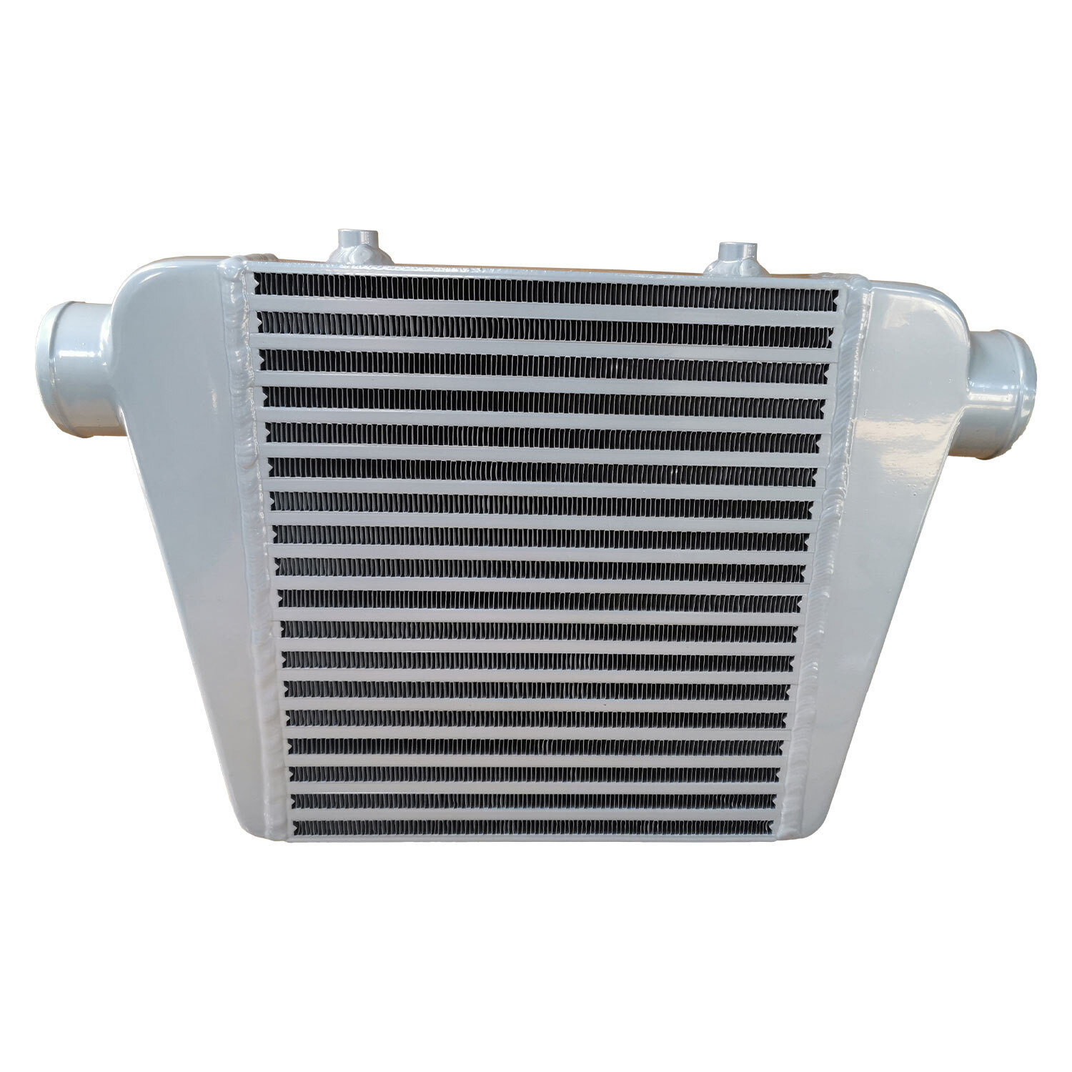 Turbo Intercooler Side Mount Plate 2.5 Inch Inlet Outlet Silver Aluminum